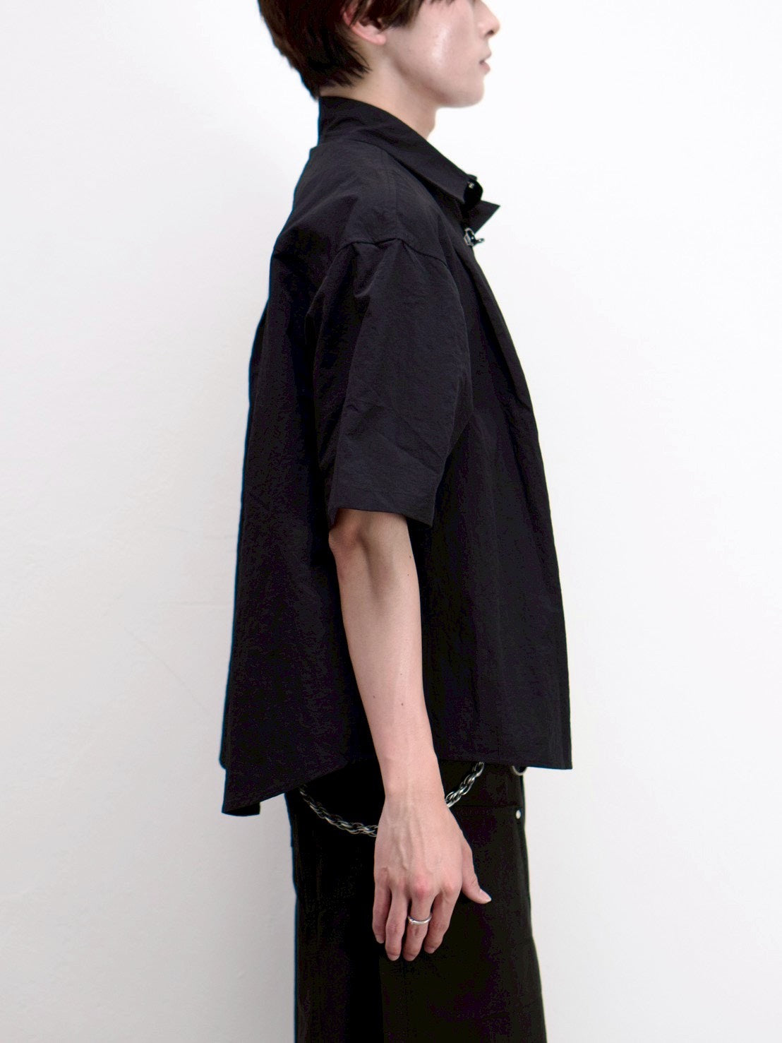受注制【Chikashitsu +】front hook shirt jacket (2color)