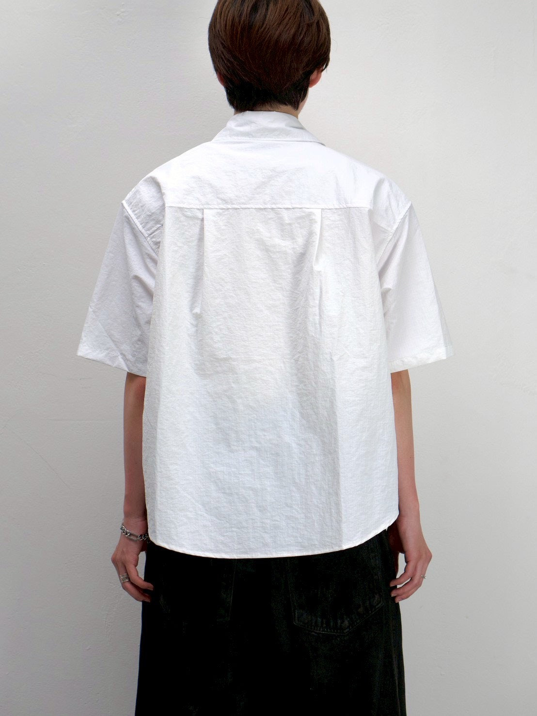 受注制【Chikashitsu +】front hook shirt jacket (2color)