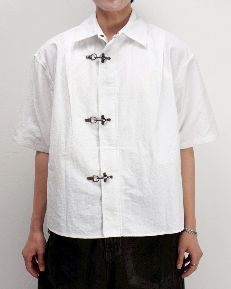 受注制【Chikashitsu +】front hook shirt jacket (2color)