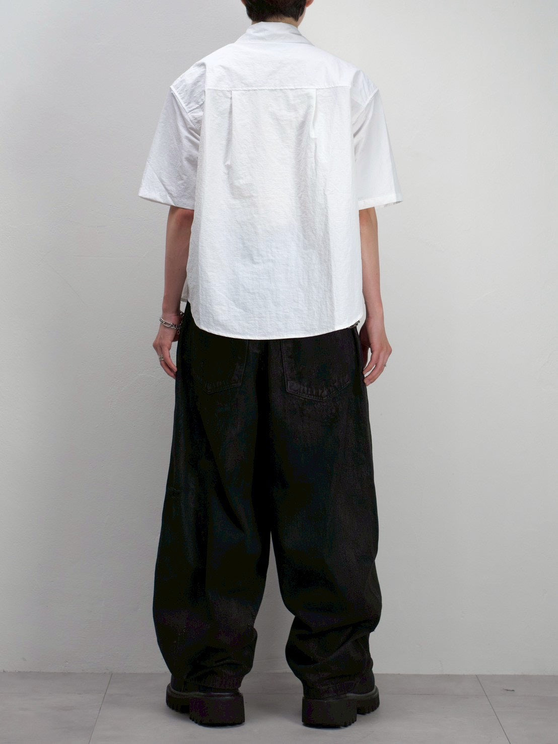 受注制【Chikashitsu +】front hook shirt jacket (2color)