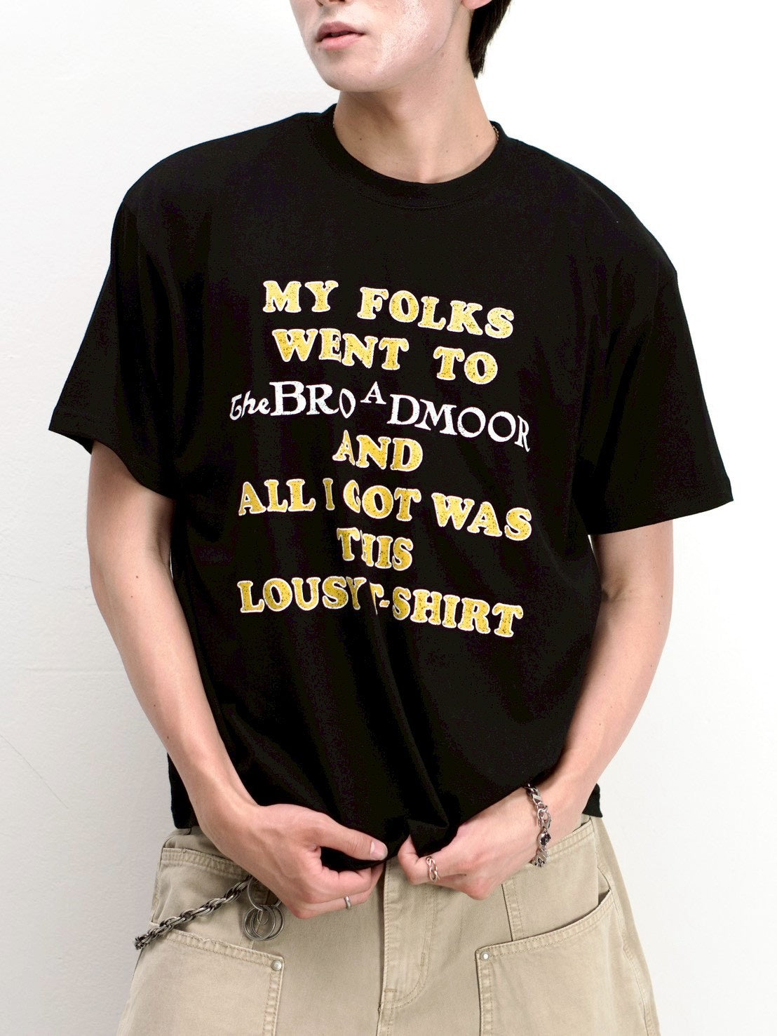受注制【Chikashitsu +】college message t-shirt (3color)