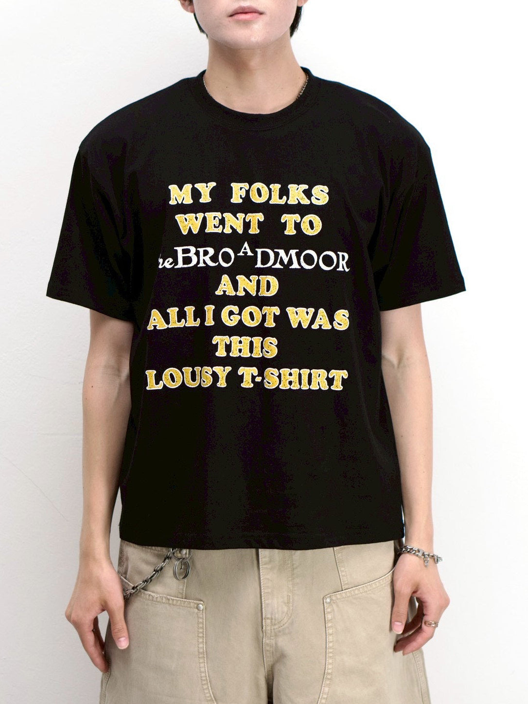 受注制【Chikashitsu +】college message t-shirt (3color)