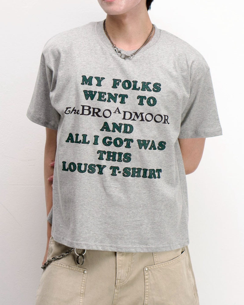 受注制【Chikashitsu +】college message t-shirt (3color)