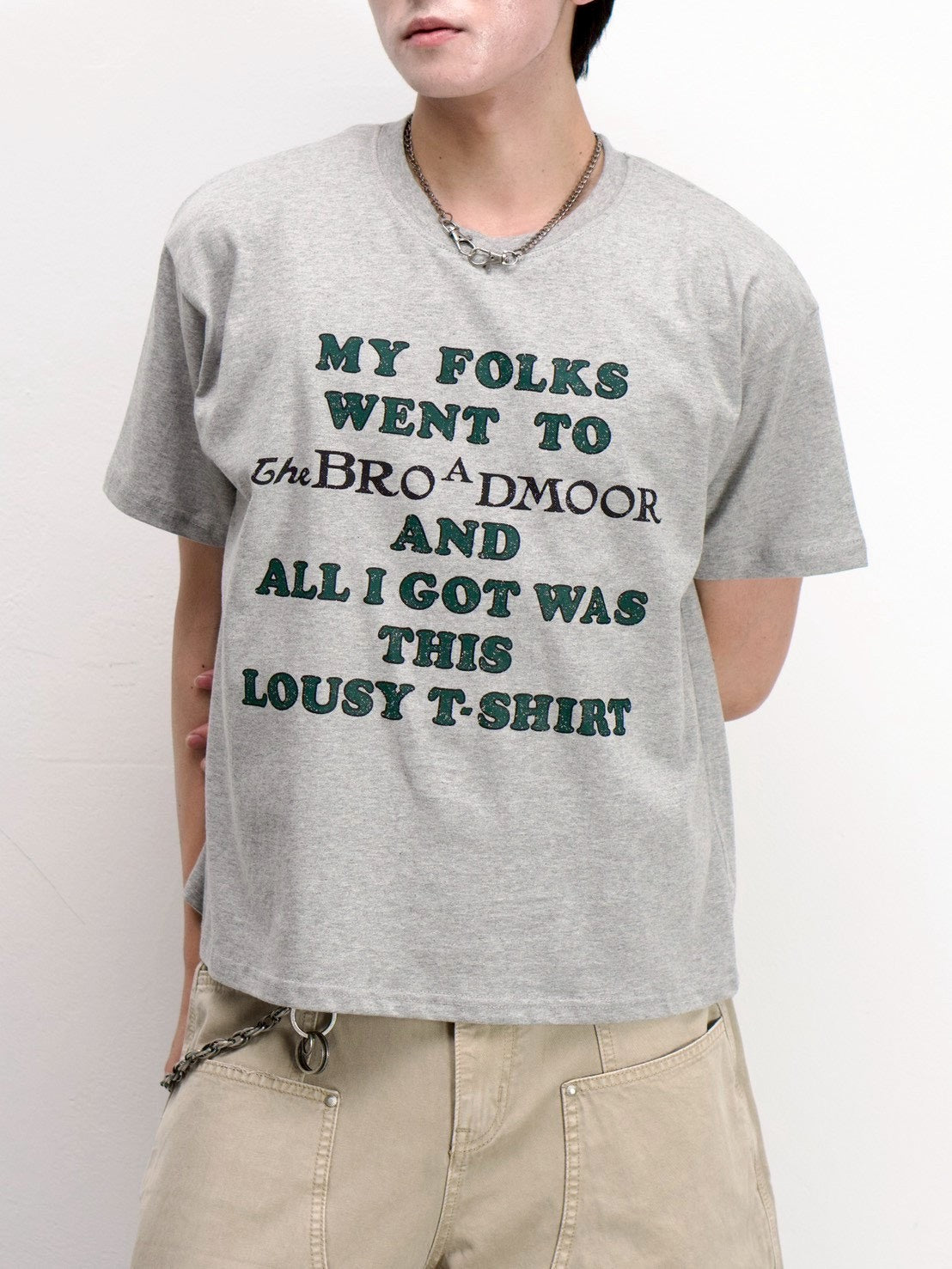 受注制【Chikashitsu +】college message t-shirt (3color)