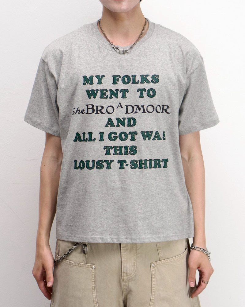 受注制【Chikashitsu +】college message t-shirt (3color)