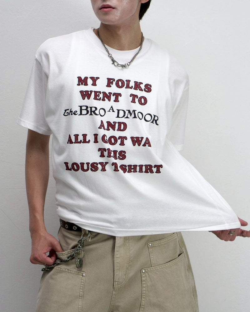 受注制【Chikashitsu +】college message t-shirt (3color)