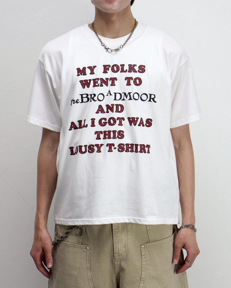 受注制【Chikashitsu +】college message t-shirt (3color)
