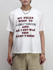 受注制【Chikashitsu +】college message t-shirt (3color)