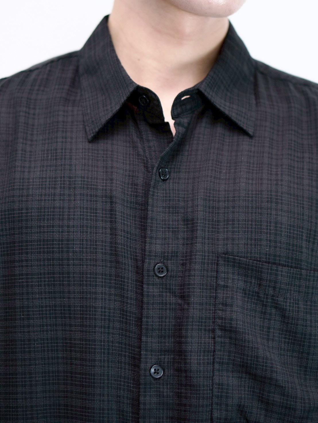 受注制【Chikashitsu +】carrot check half sleeve shirt (2color)