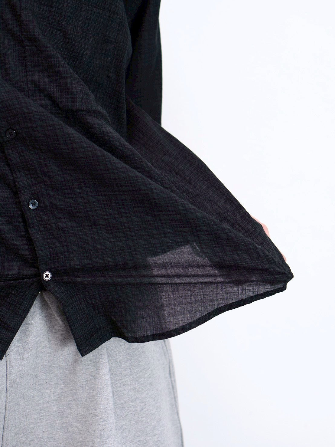 受注制【Chikashitsu +】carrot check half sleeve shirt (2color)