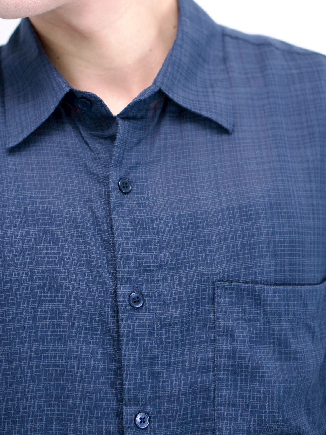 受注制【Chikashitsu +】carrot check half sleeve shirt (2color)