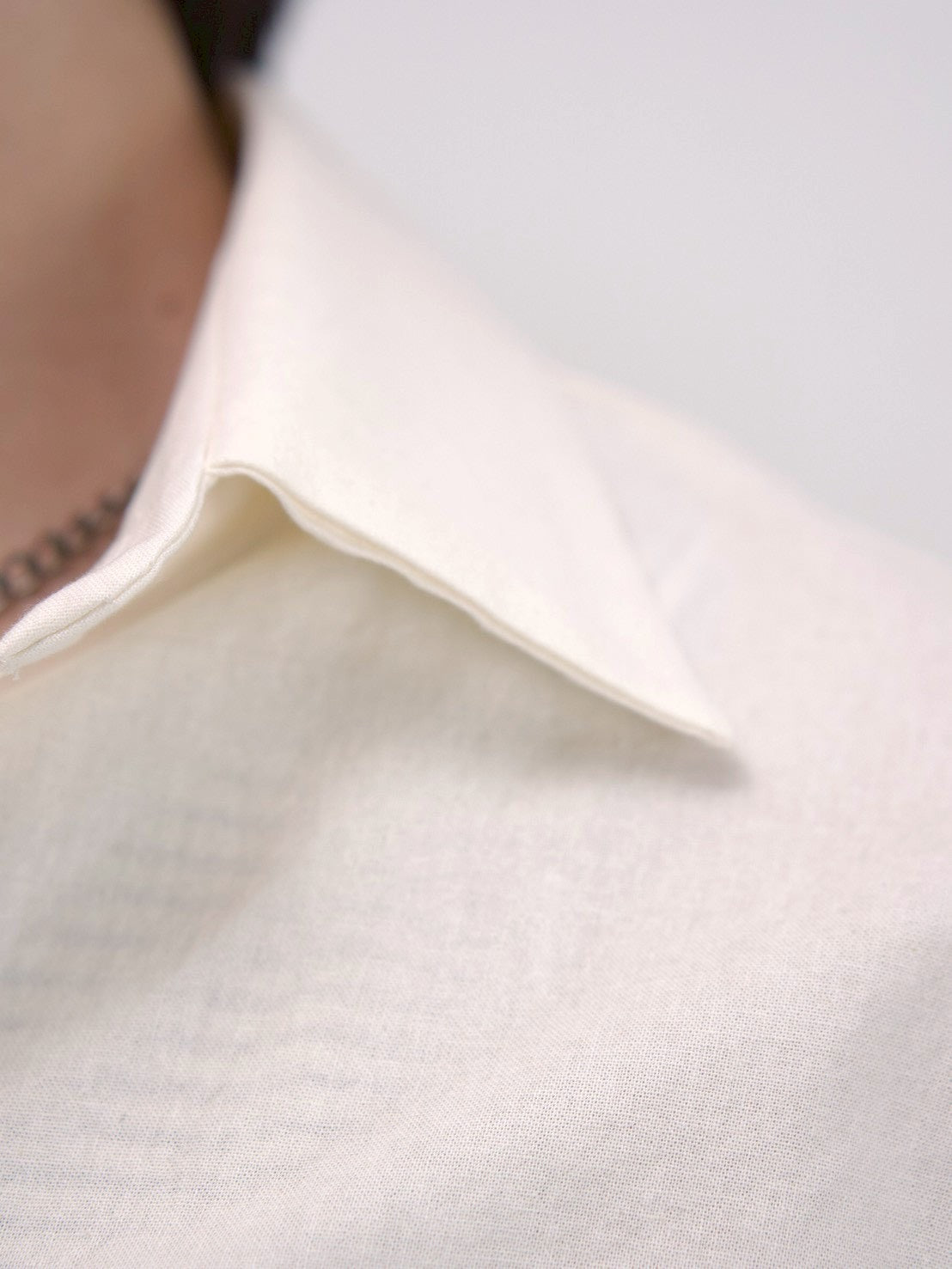受注制【Chikashitsu +】bio wash cropped half sleeve shirt (3color)