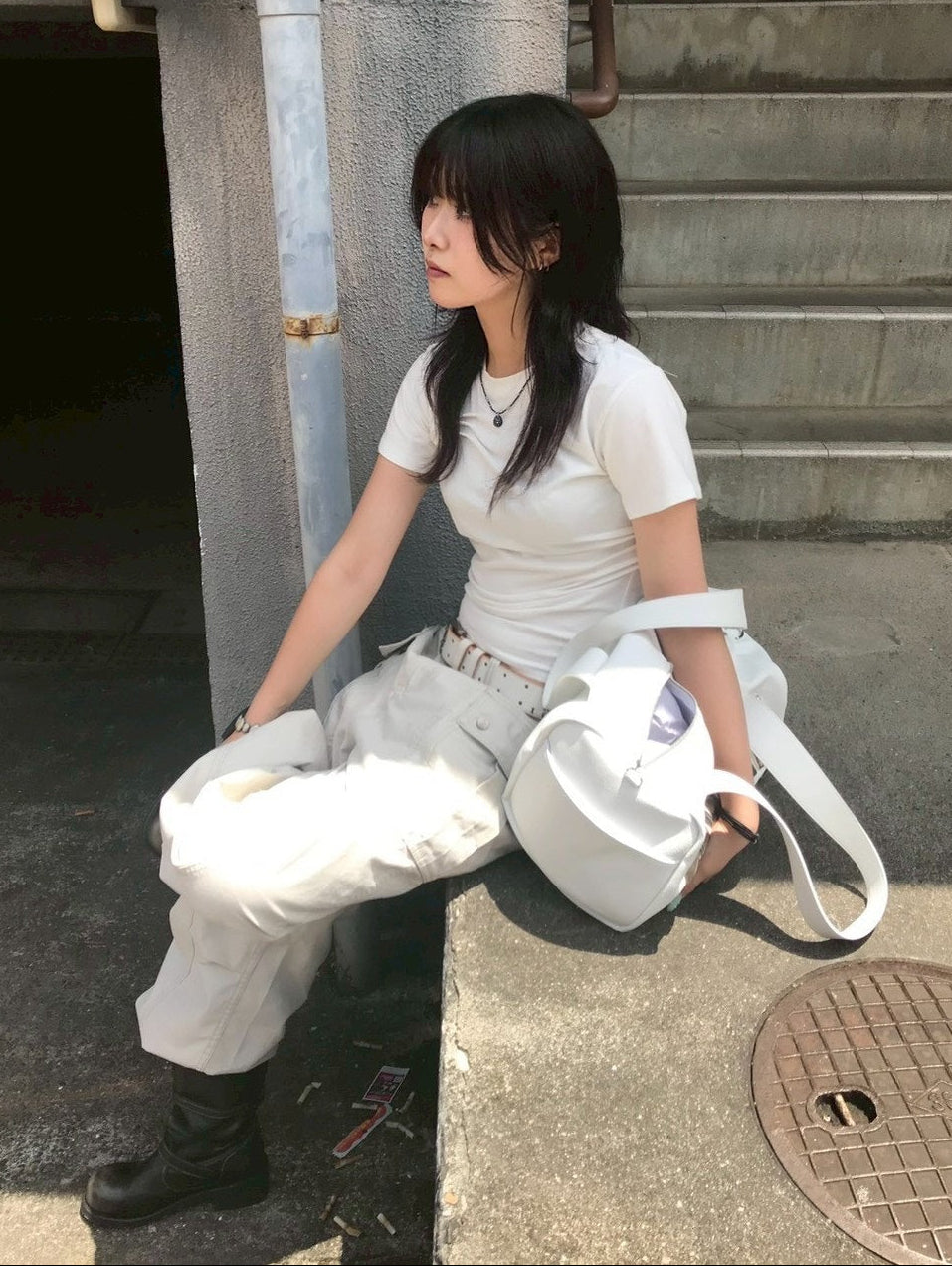 【OaKS】pintuck pleated t-shirt (3color)