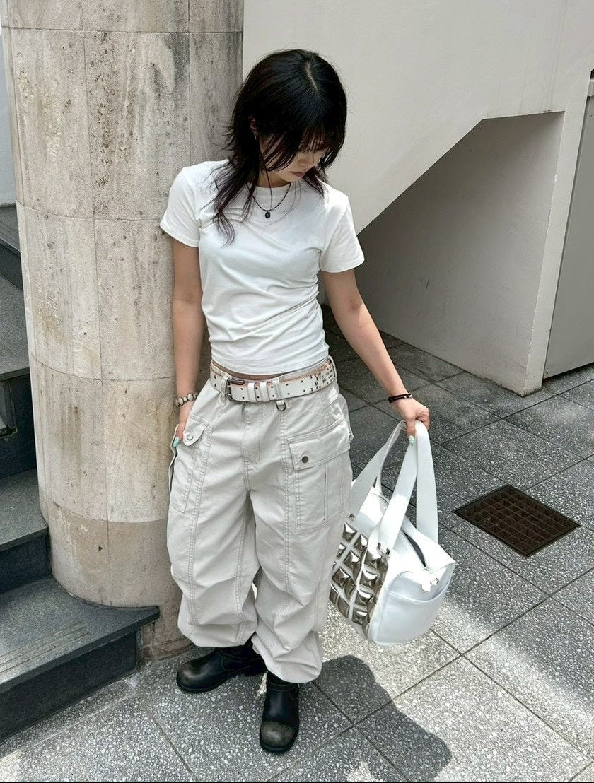 【OaKS】pintuck pleated t-shirt (3color)