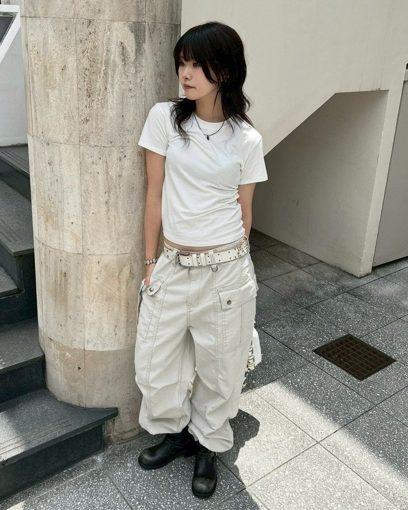 【OaKS】pintuck pleated t-shirt (3color)