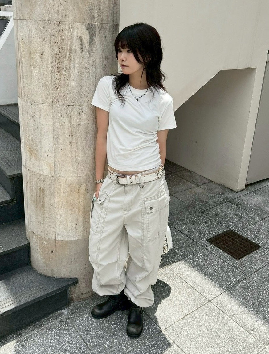 【OaKS】pintuck pleated t-shirt (3color)