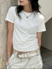 【OaKS】pintuck pleated t-shirt (3color)