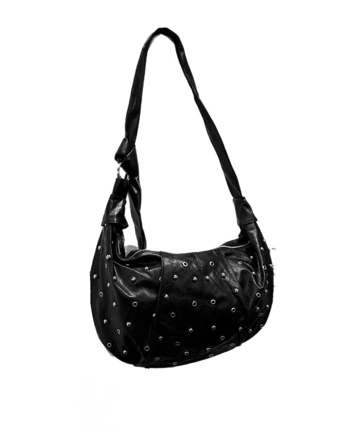 HEP FIVE店WEB限定受注制【Chikashitsu＋】eyelet studs mixed cross bag (2color)