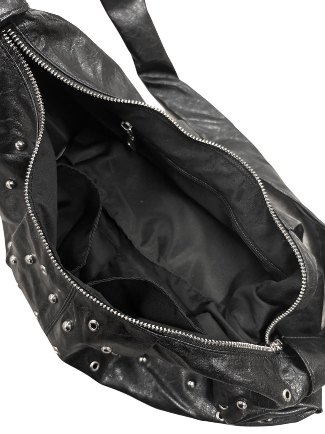 HEP FIVE店WEB限定受注制【Chikashitsu＋】eyelet studs mixed cross bag (2color)
