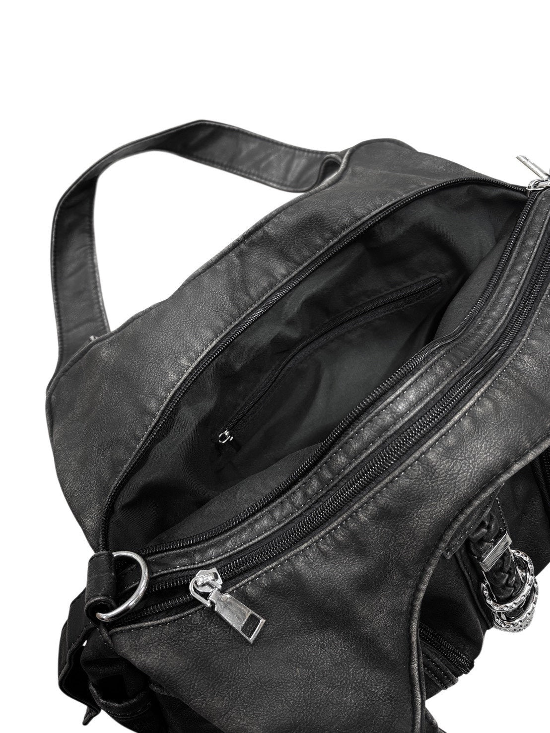 HEP FIVE店WEB限定受注制【Chikashitsu +】vintage like belt zipper bag