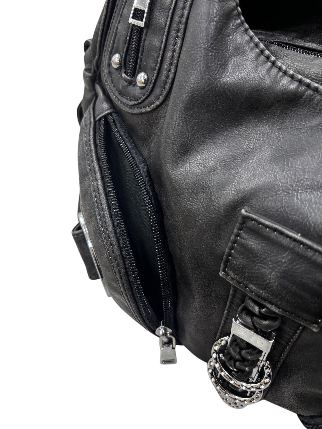 HEP FIVE店WEB限定受注制【Chikashitsu +】vintage like belt zipper bag