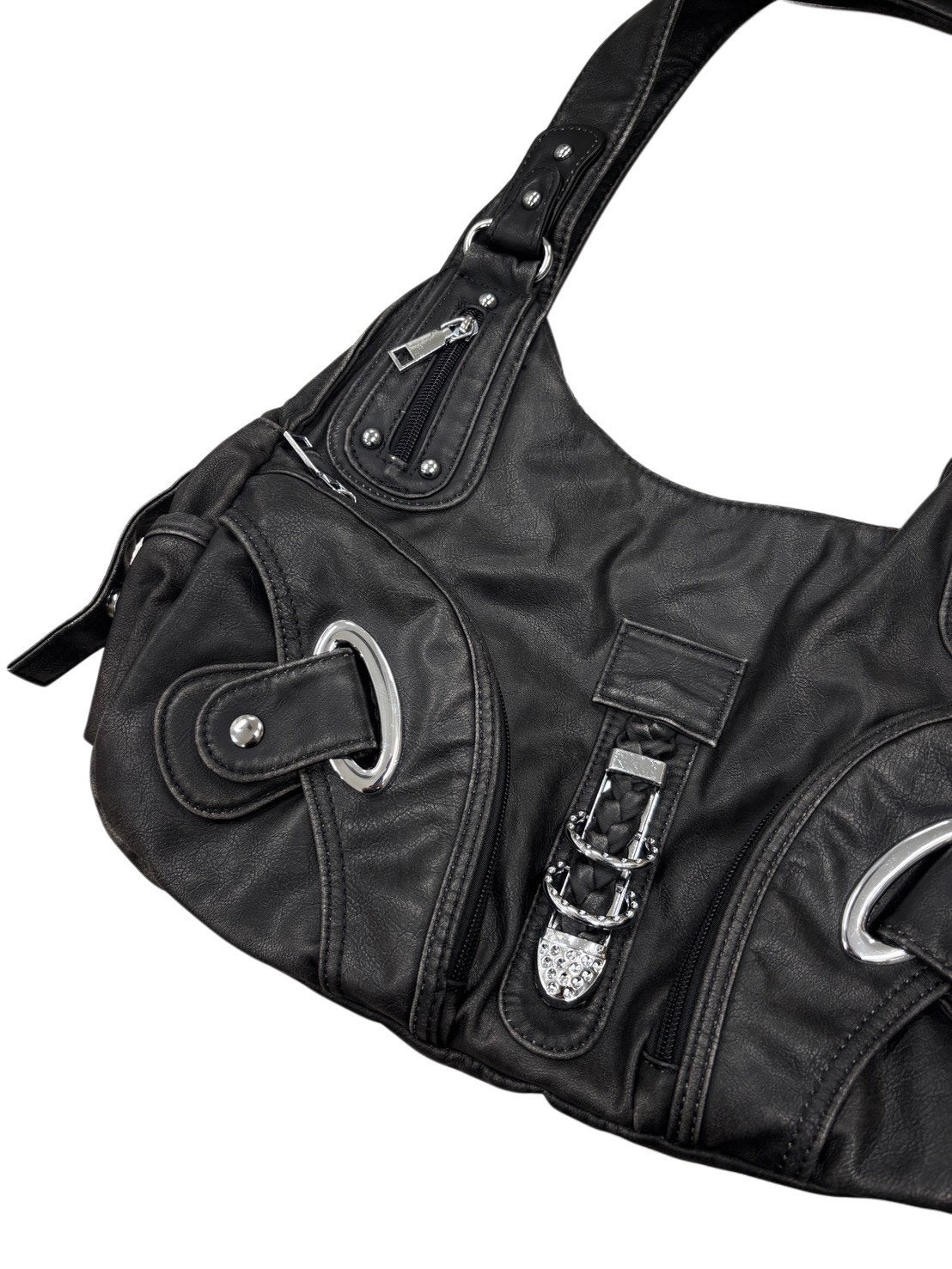 HEP FIVE店WEB限定受注制【Chikashitsu +】vintage like belt zipper bag