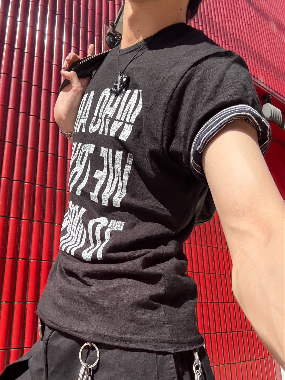 HEP FIVE店WEB限定受注制【Chikashitsu +】graphics slub cropped tee (4color)