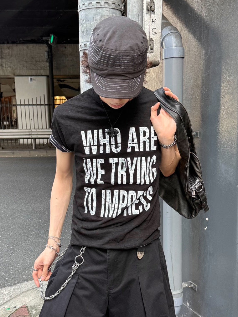 HEP FIVE店WEB限定受注制【Chikashitsu +】graphics slub cropped tee (4color)