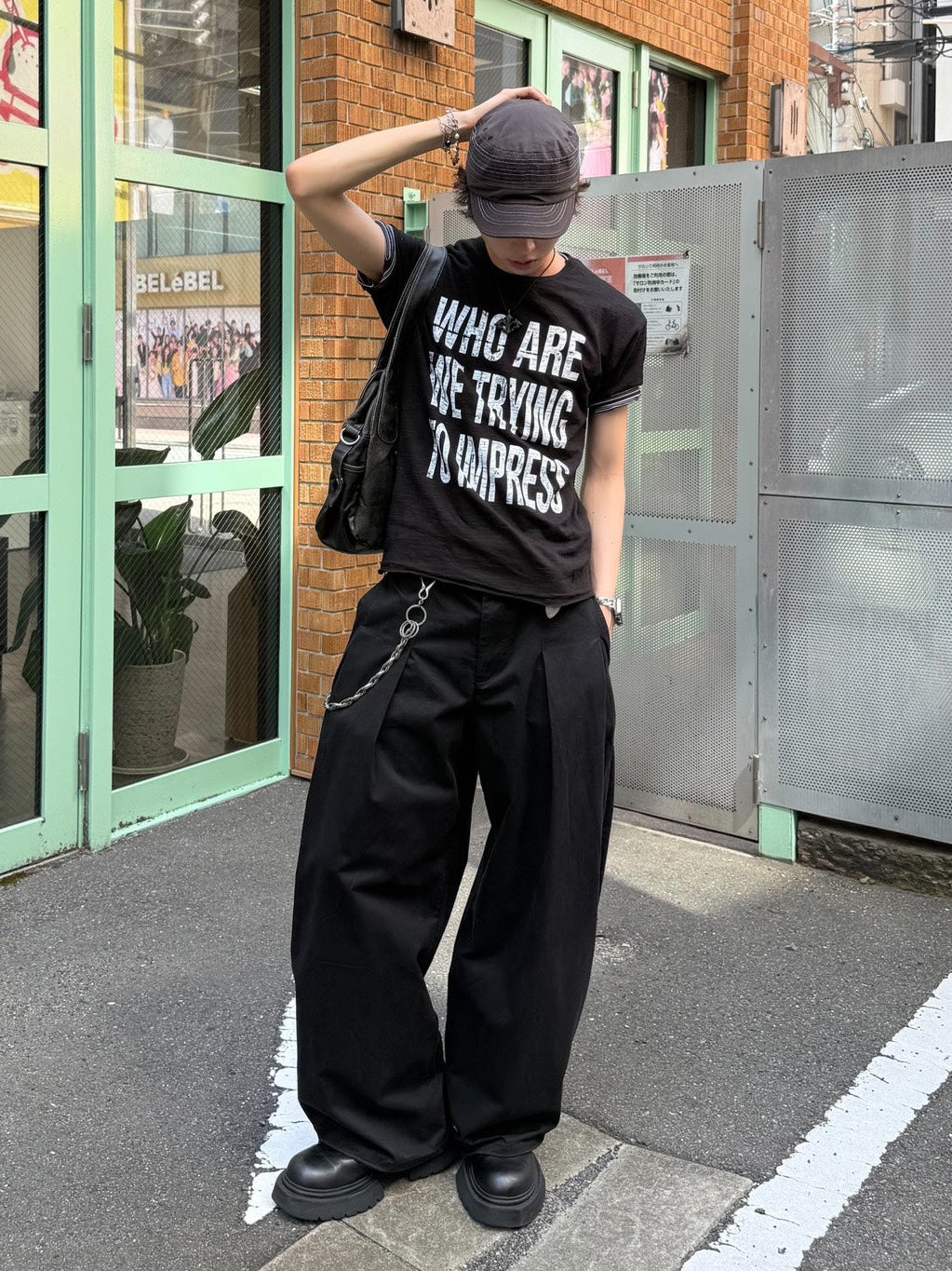 HEP FIVE店WEB限定受注制【Chikashitsu +】graphics slub cropped tee (4color)