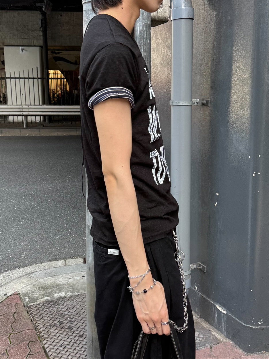 HEP FIVE店WEB限定受注制【Chikashitsu +】graphics slub cropped tee (4color)