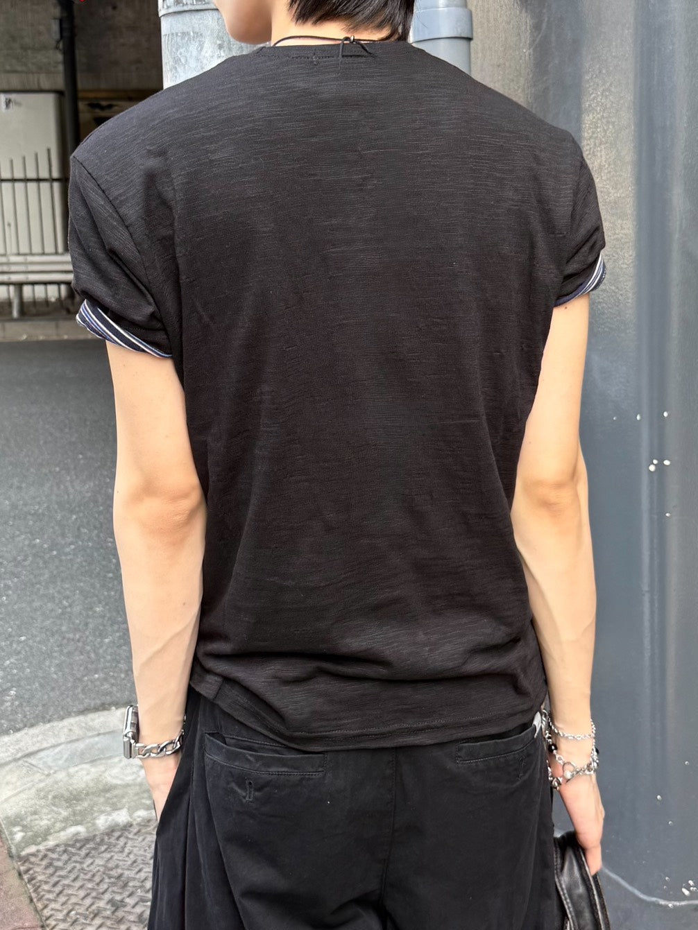 HEP FIVE店WEB限定受注制【Chikashitsu +】graphics slub cropped tee (4color)