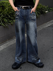 HEP FIVE店WEB限定受注制【Chikashitsu +】pocket rivet dirty wash denim pants