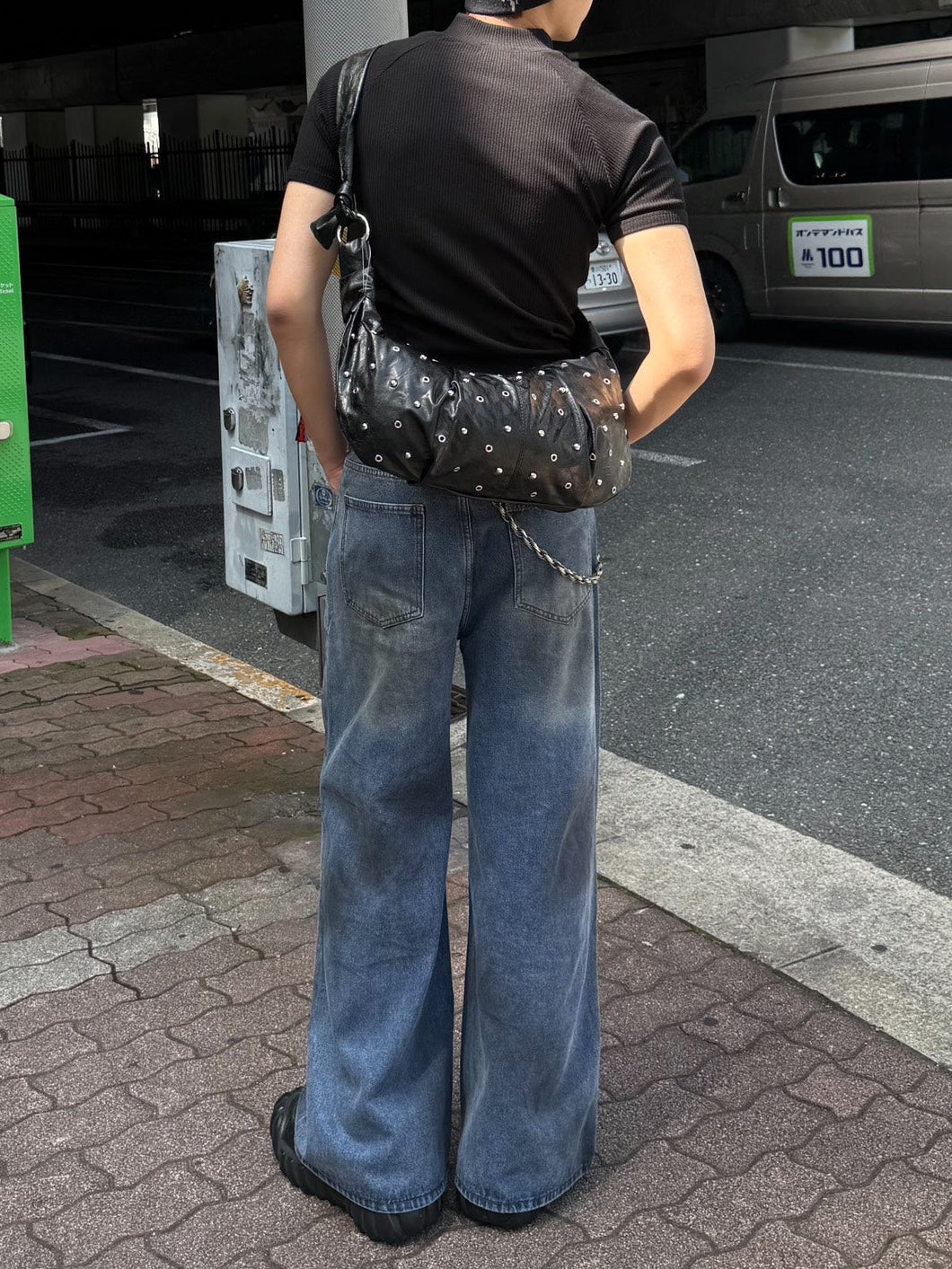 HEP FIVE店WEB限定受注制【Chikashitsu +】pocket rivet dirty wash denim pants