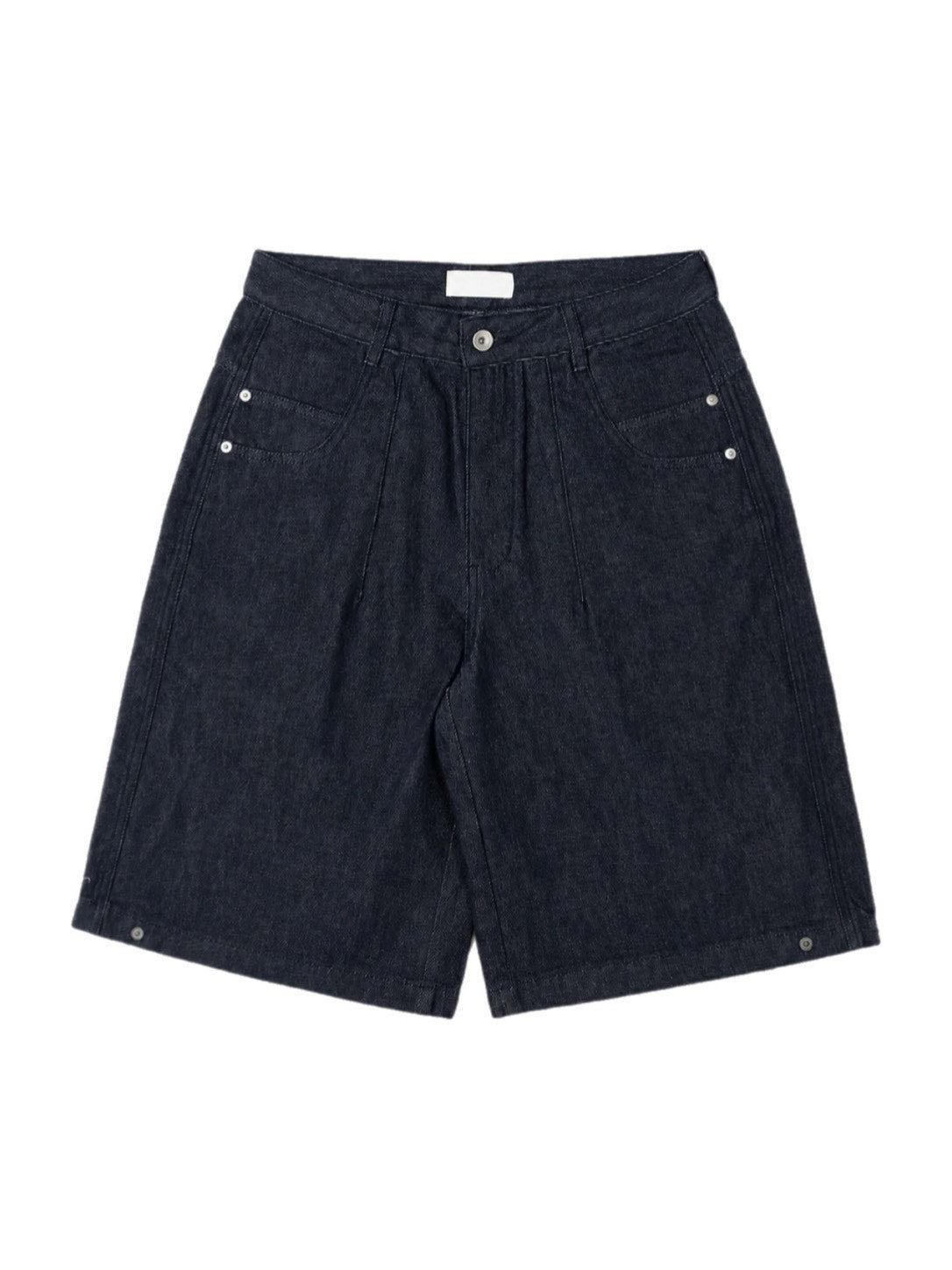 受注制【Chikashitsu +】snap bermuda denim pants (2color)