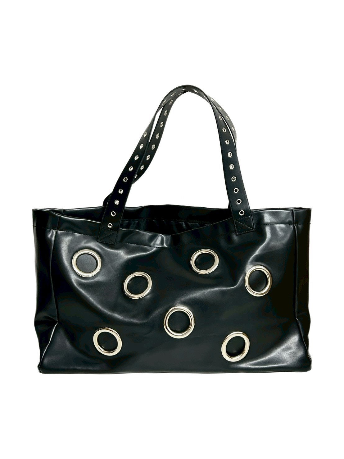 受注制【OaKS】Black Eyelet Big Bag