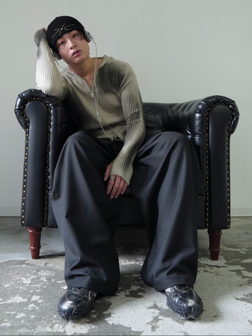 受注制【Chikashitsu +】stella studs knit beanie