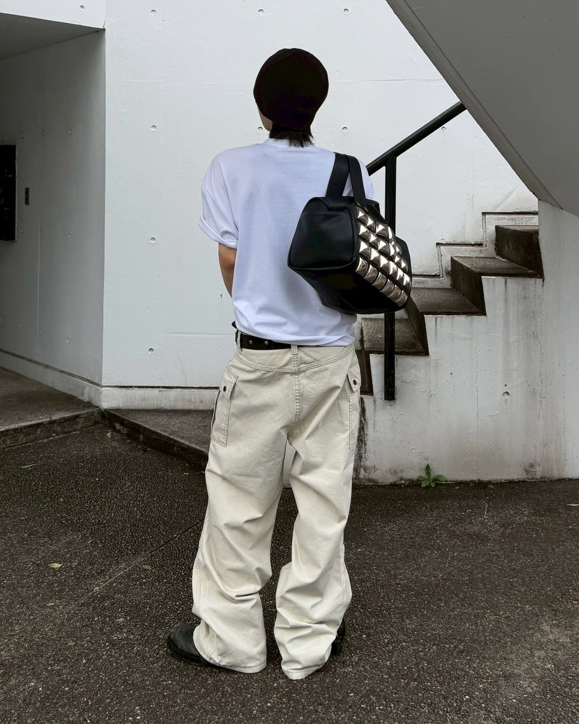 受注制【Chikashitsu +】vertical script crop t-shirt (3color)