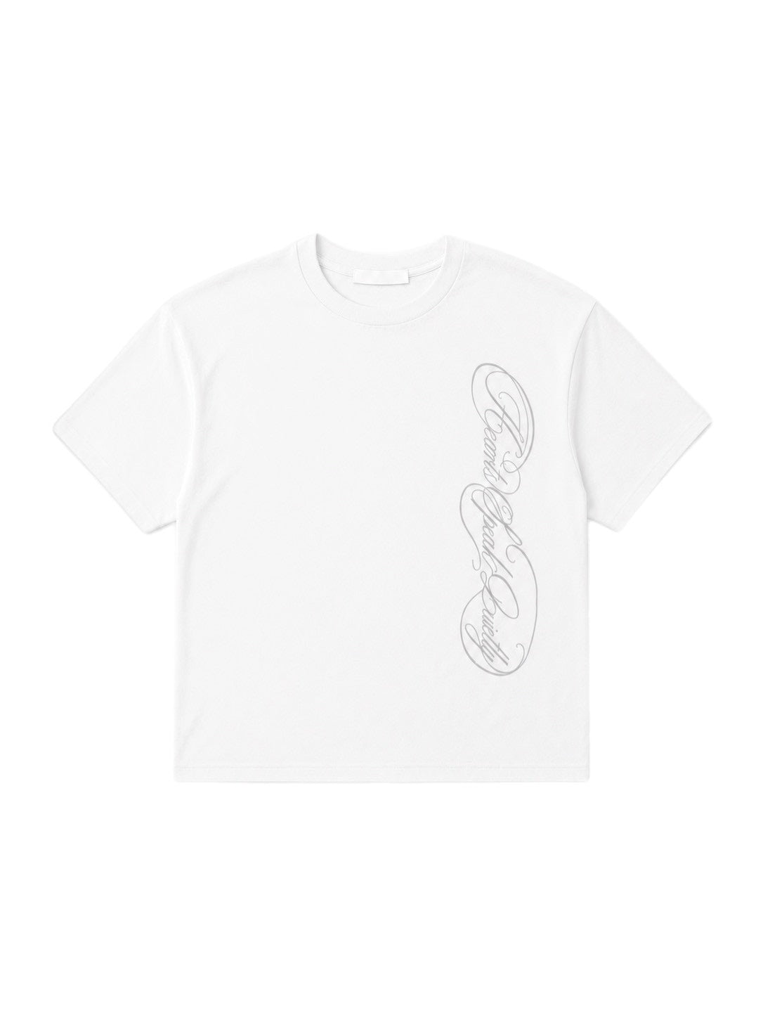 受注制【Chikashitsu +】vertical script crop t-shirt (3color)