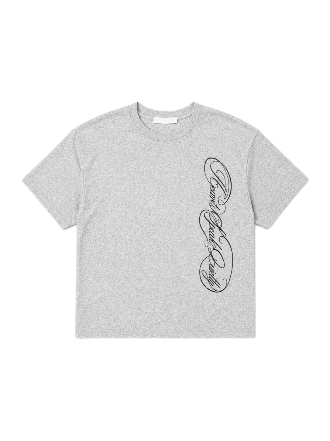 受注制【Chikashitsu +】vertical script crop t-shirt (3color)