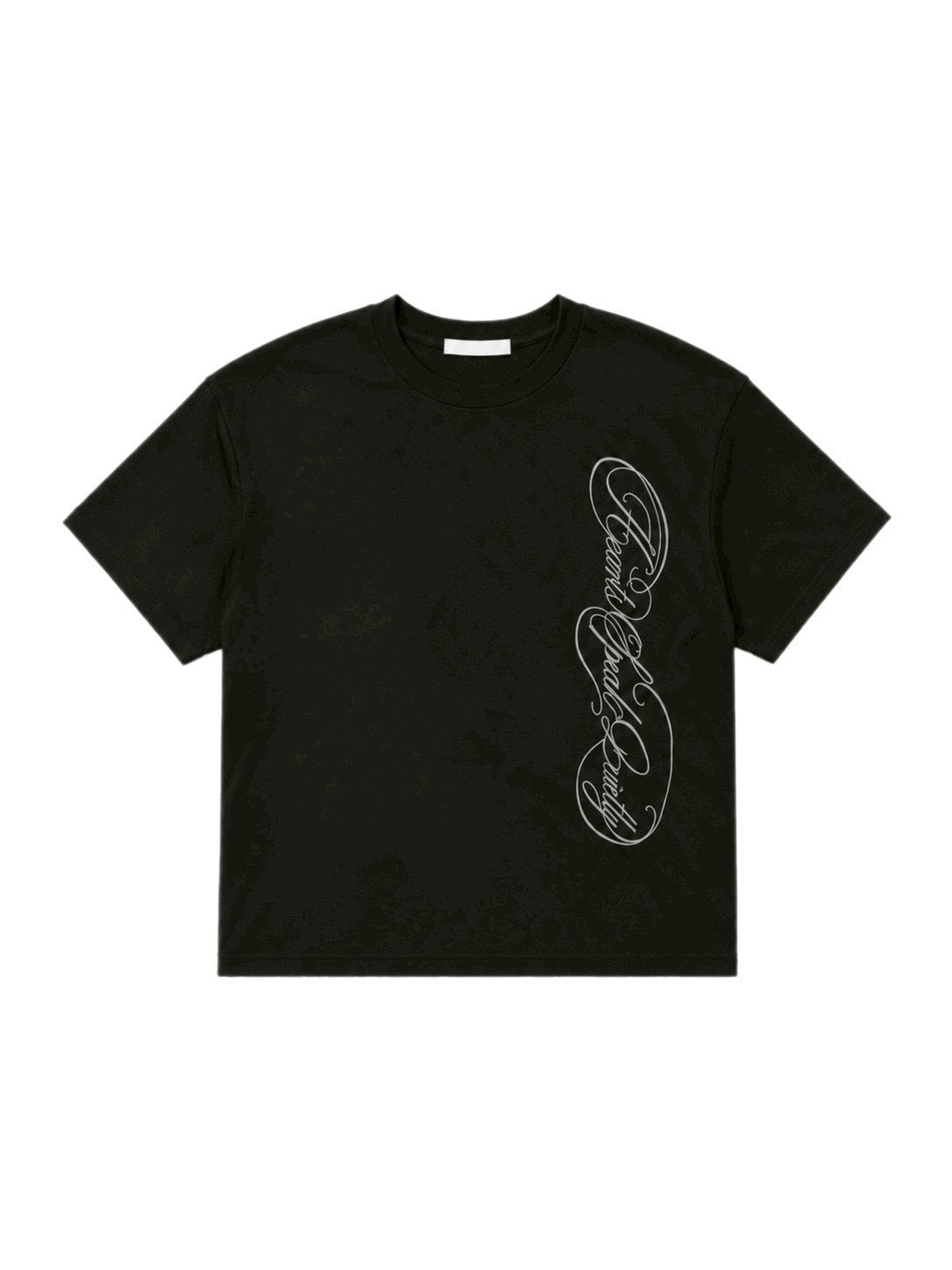 受注制【Chikashitsu +】vertical script crop t-shirt (3color)