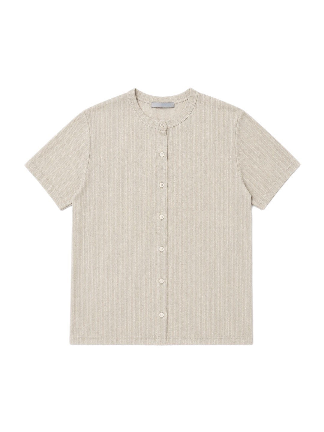 受注制【Chikashitsu +】no collar half sleeve cardigan (3color)