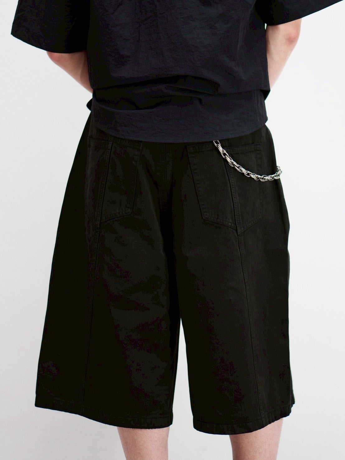 受注制【Chikashitsu +】wide carpenter bermuda pants (2color)