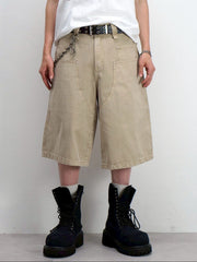 受注制【Chikashitsu +】wide carpenter bermuda pants (2color)