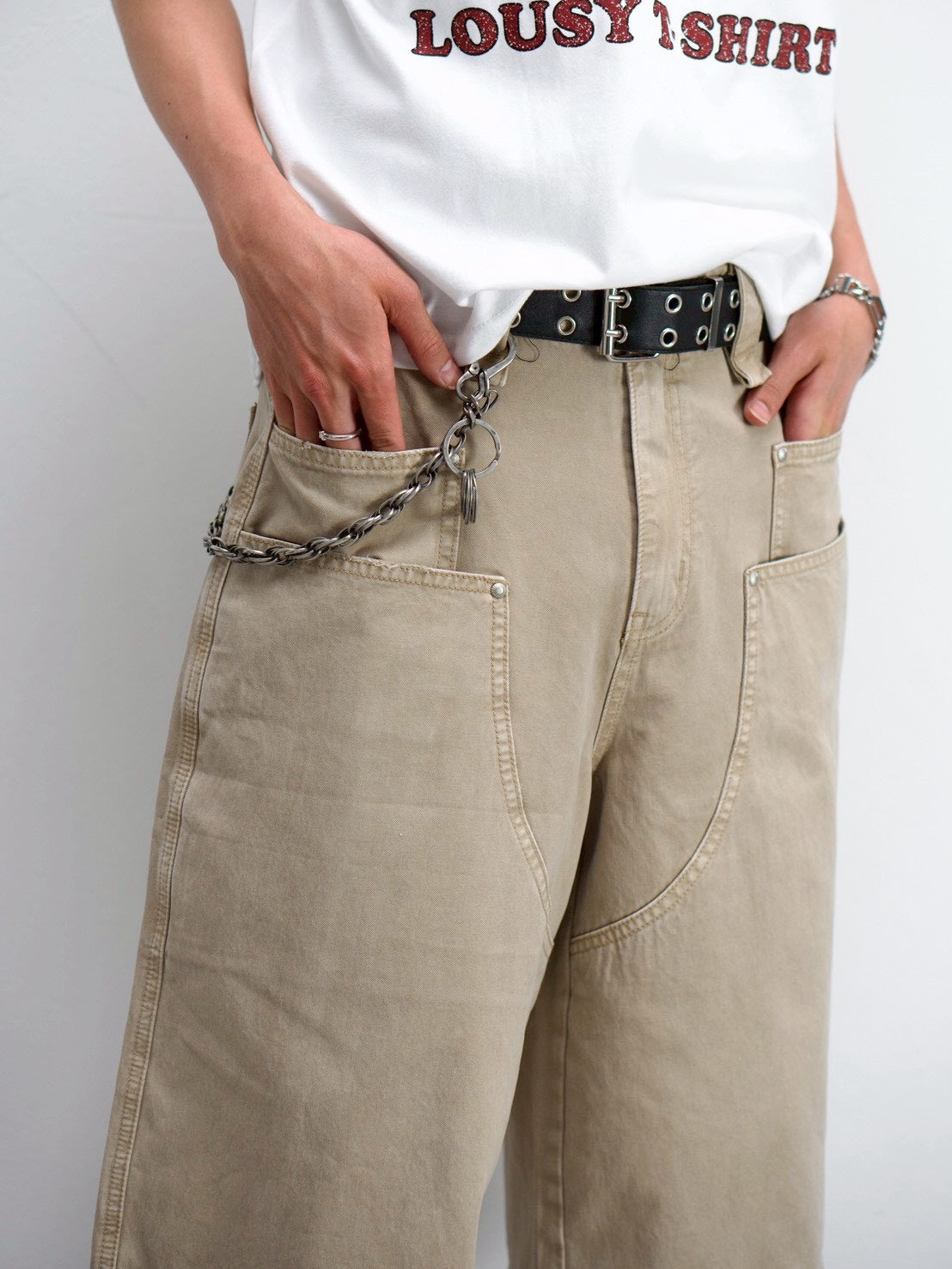 受注制【Chikashitsu +】wide carpenter bermuda pants (2color)