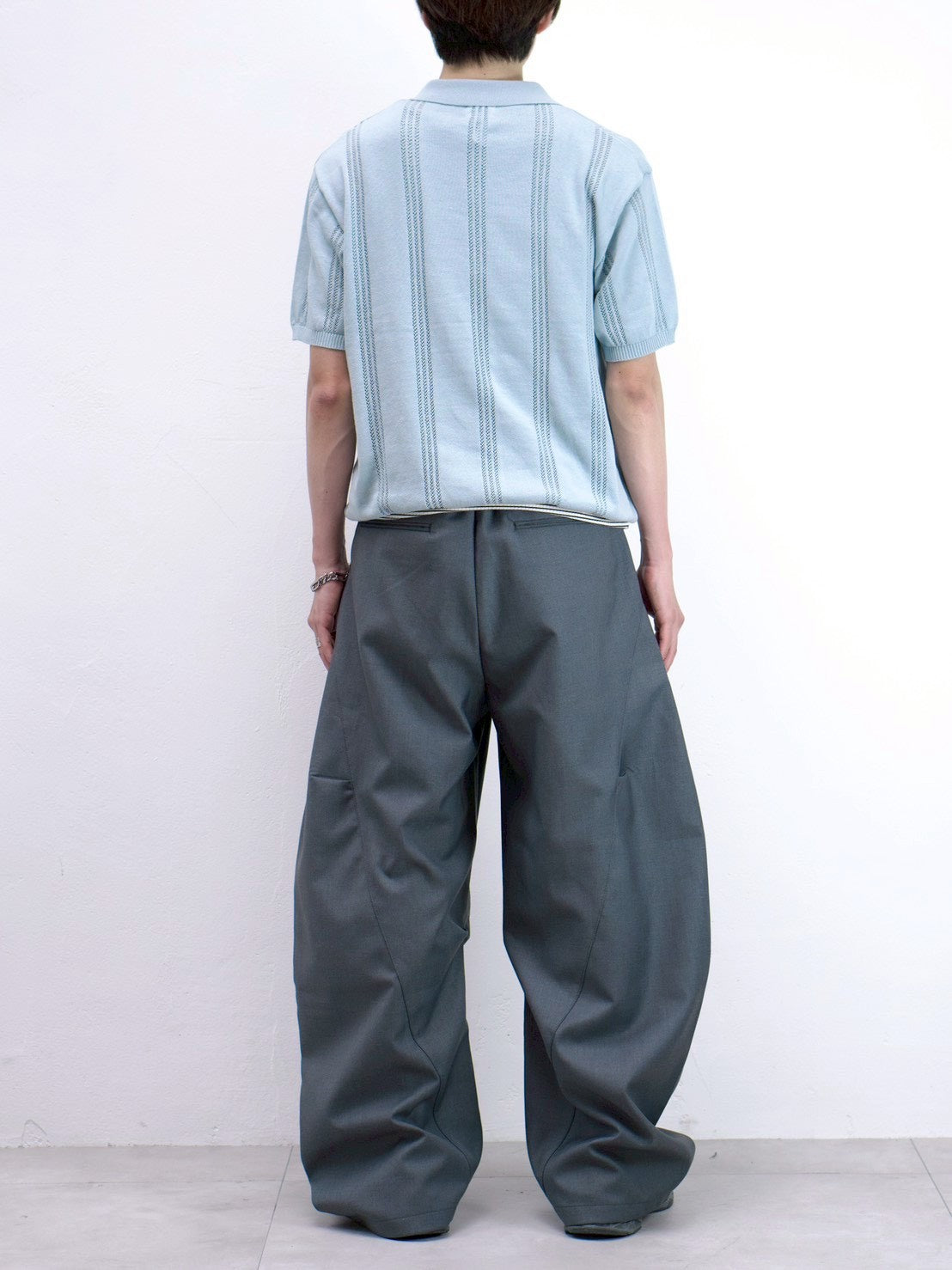 受注制【Chikashitsu +】punching summer knit polo (4color)