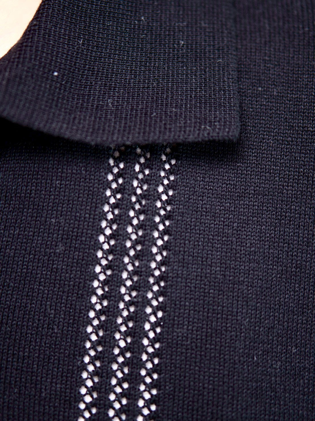 受注制【Chikashitsu +】punching summer knit polo (4color)
