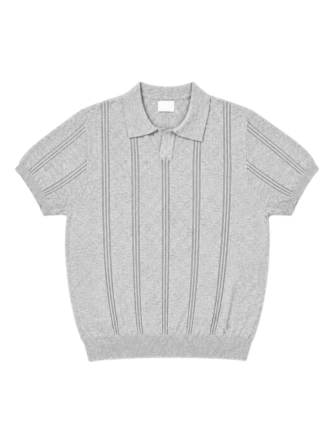 受注制【Chikashitsu +】punching summer knit polo (4color)