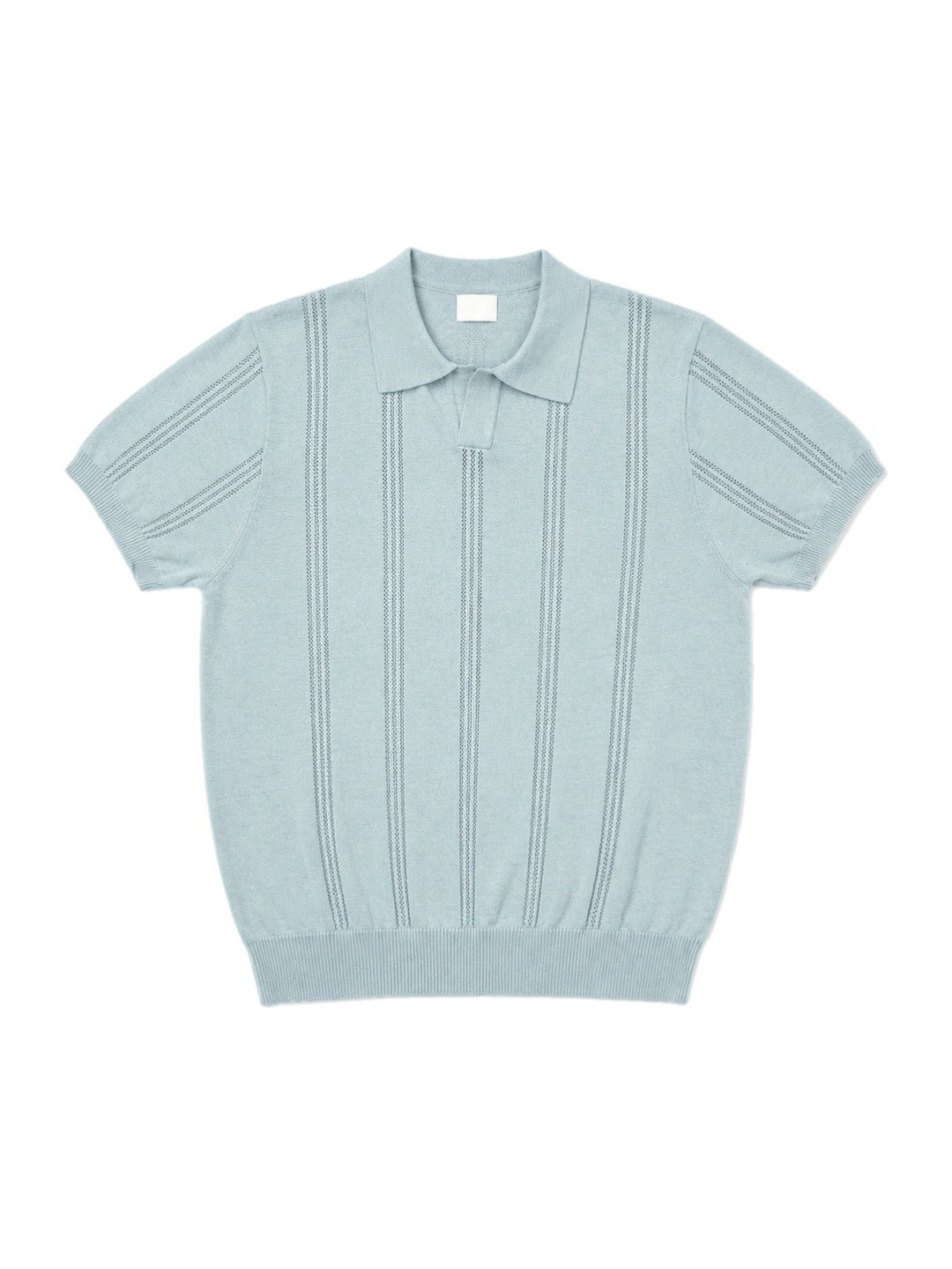 受注制【Chikashitsu +】punching summer knit polo (4color)