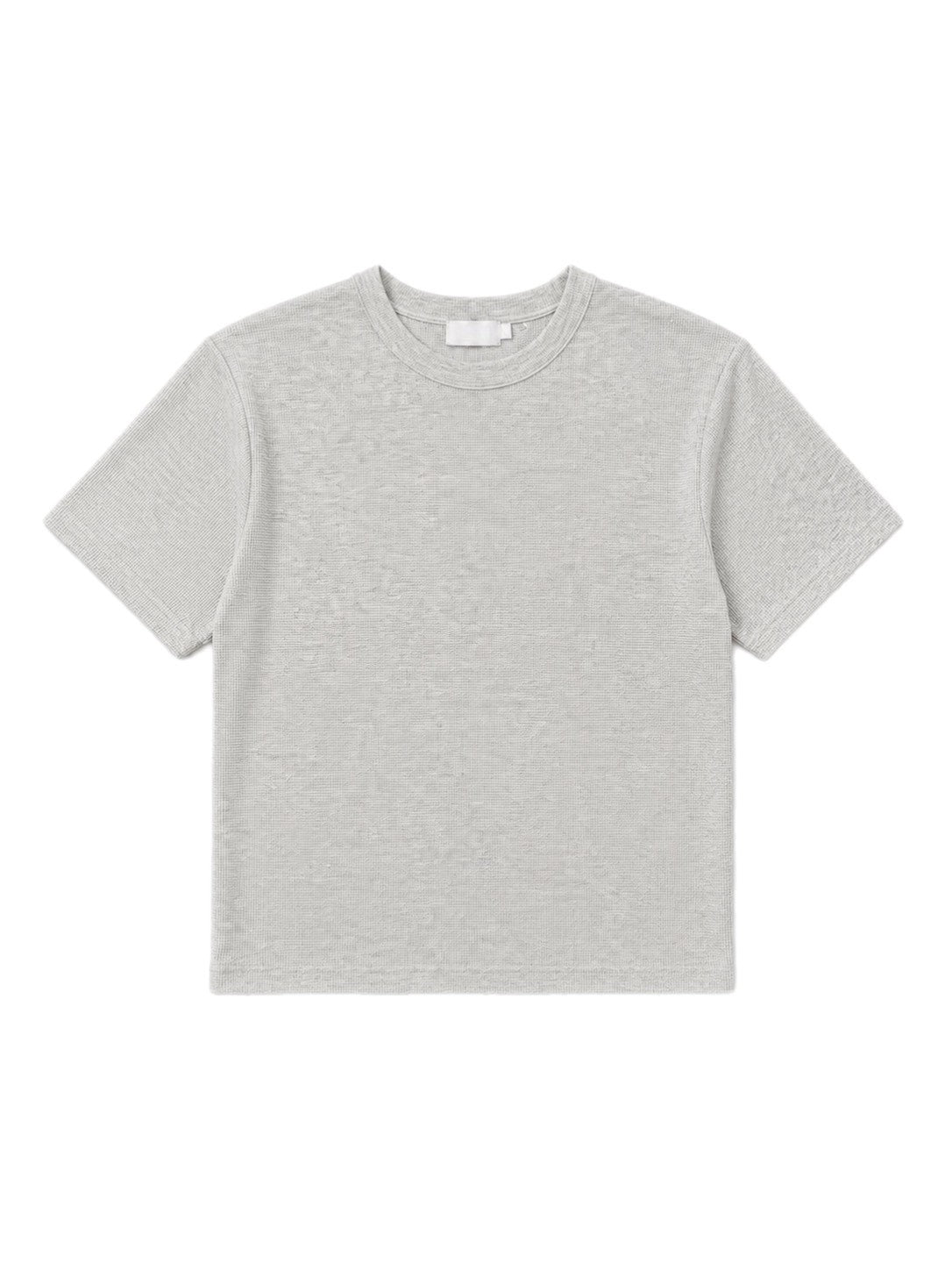 受注制【Chikashitsu +】waffle cropped half sleeve tee (4color)