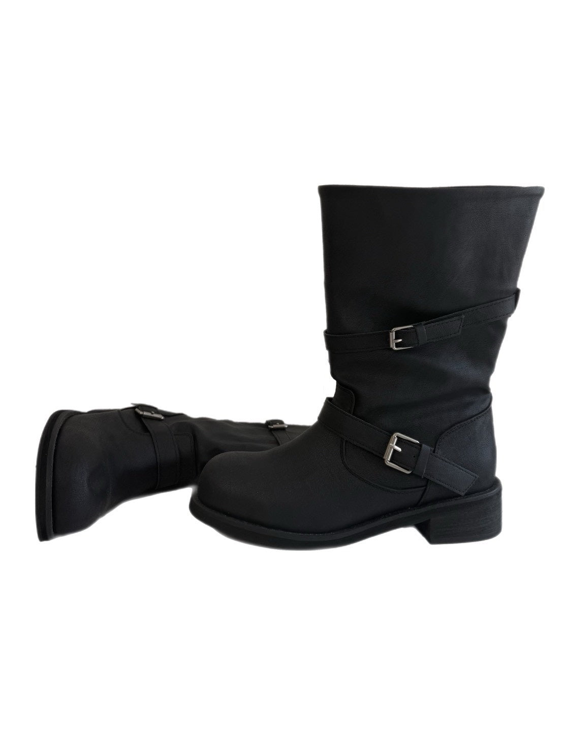 受注制【OaKS】vintage 2-belt biker boots